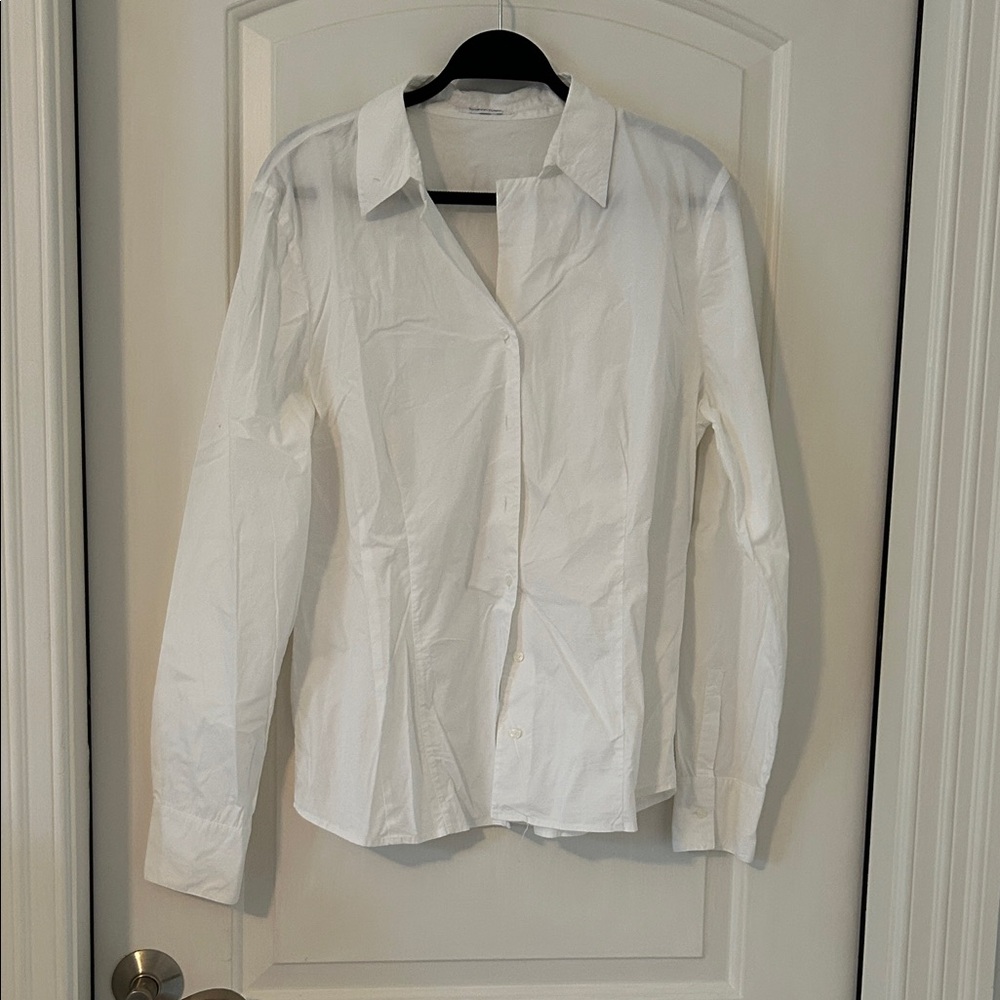 Calvin Klein White Button-Down Shirt